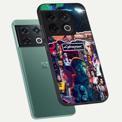  CYBERPUNK Legacy phone case For OnePlus 10 Pro showing premium glass back cover with detailed artwork