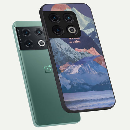  Celestial Mountain Calm phone case For OnePlus 10 Pro showing premium glass back cover with detailed artwork