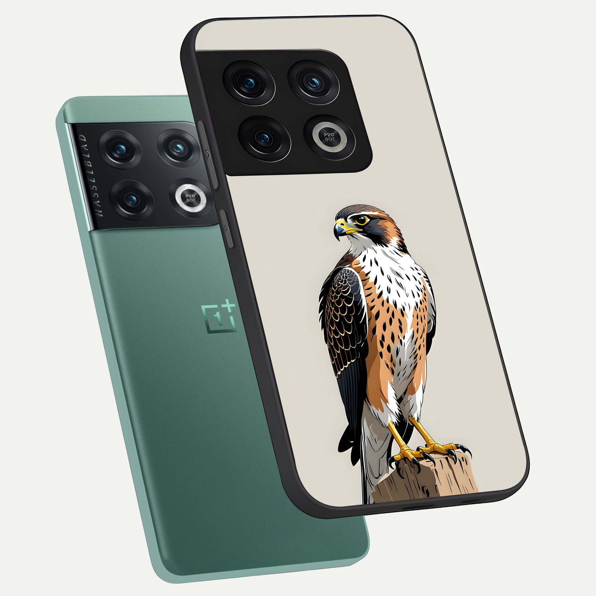  Clever Eagle phone case For OnePlus 10 Pro showing premium glass back cover with detailed artwork