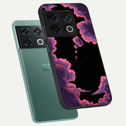  Cosmic Cloud Journey phone case For OnePlus 10 Pro showing premium glass back cover with detailed artwork