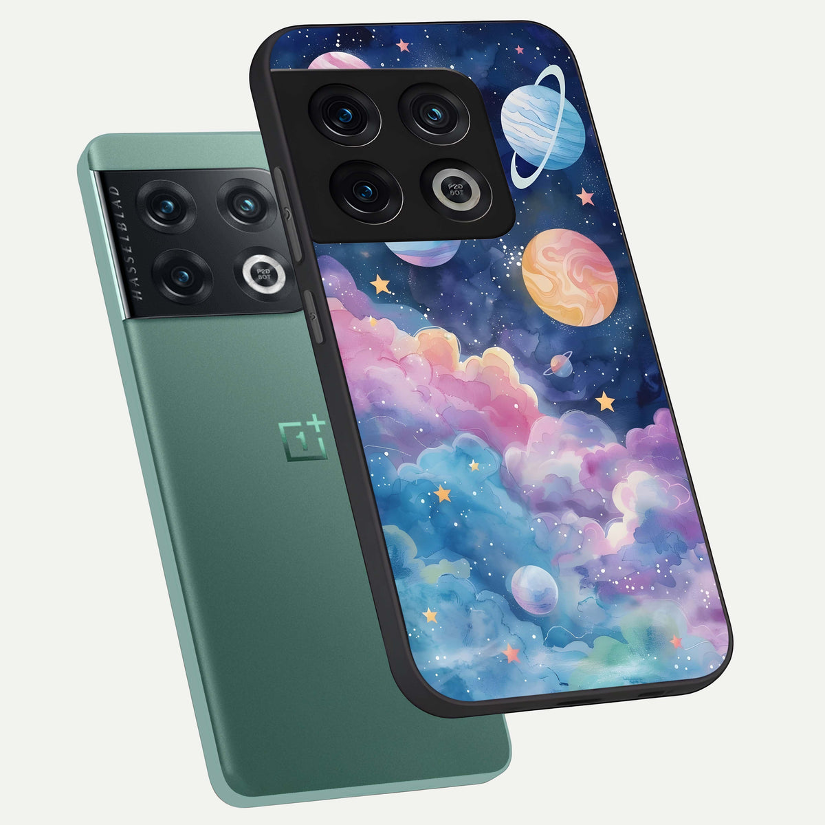  Cosmic Planet Dreams phone case For OnePlus 10 Pro showing premium glass back cover with detailed artwork