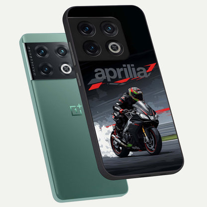  Dark Aprilla phone case For OnePlus 10 Pro showing premium glass back cover with detailed artwork