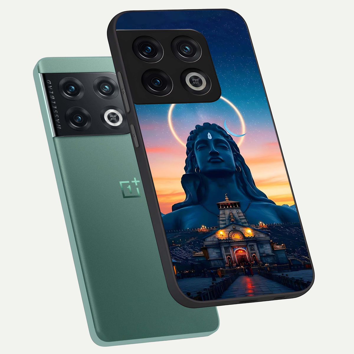  Eternal Shiva Aura phone case For OnePlus 10 Pro showing premium glass back cover with detailed artwork