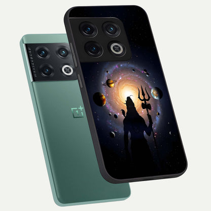  Galactic Shiva Vision phone case For OnePlus 10 Pro showing premium glass back cover with detailed artwork