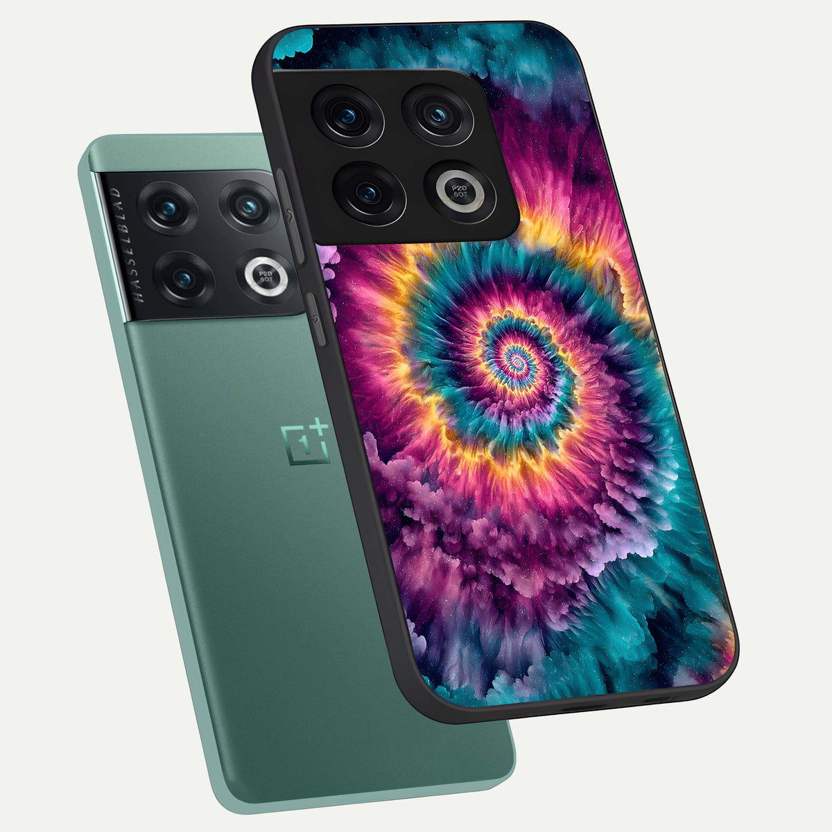  Galactic Spiral Burst phone case For OnePlus 10 Pro showing premium glass back cover with detailed artwork