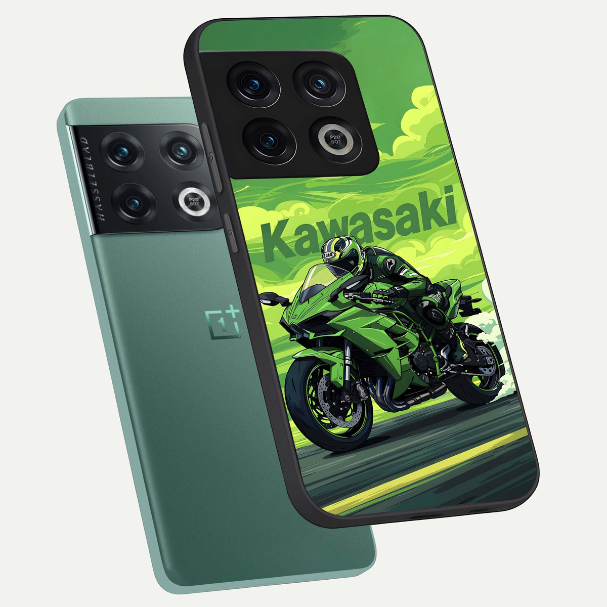  Greenery Sky phone case For OnePlus 10 Pro showing premium glass back cover with detailed artwork