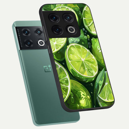  Green Kawasaki phone case For OnePlus 10 Pro showing premium glass back cover with detailed artwork