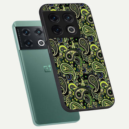  Green Lemon phone case For OnePlus 10 Pro showing premium glass back cover with detailed artwork