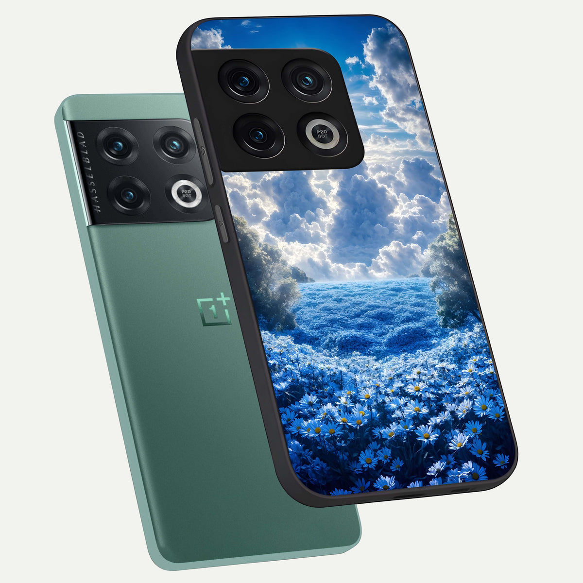  Heavenly Daisy Horizon phone case For OnePlus 10 Pro showing premium glass back cover with detailed artwork