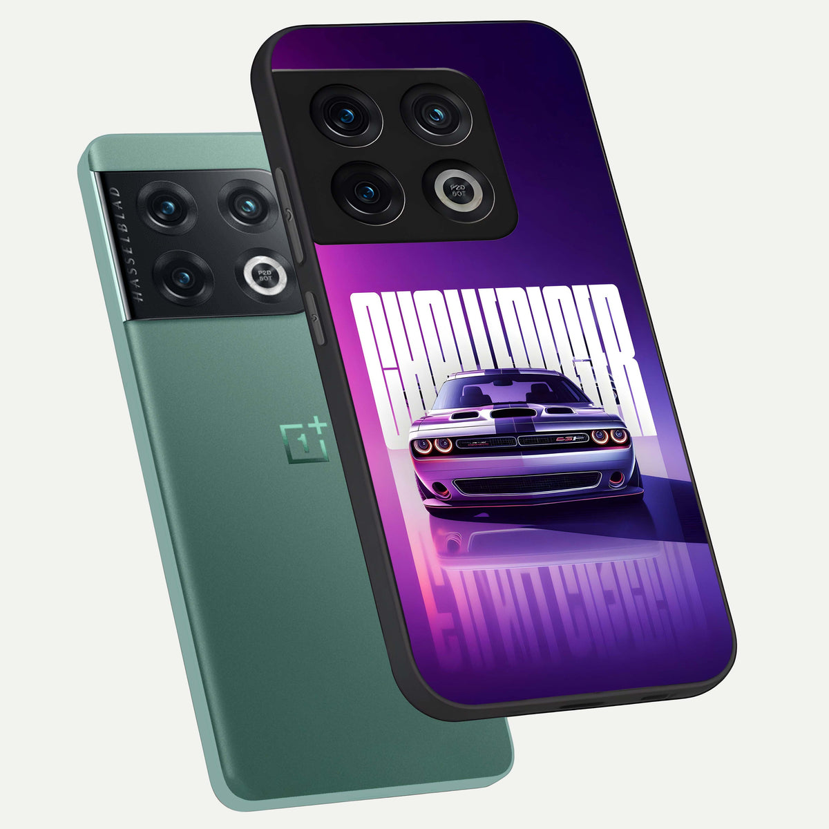  Midnight Muscle Ride phone case For OnePlus 10 Pro showing premium glass back cover with detailed artwork
