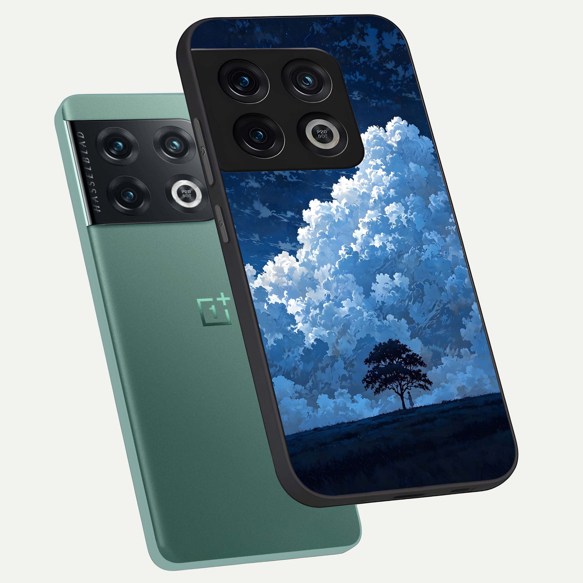  Midnight Sky Serenity phone case For OnePlus 10 Pro showing premium glass back cover with detailed artwork