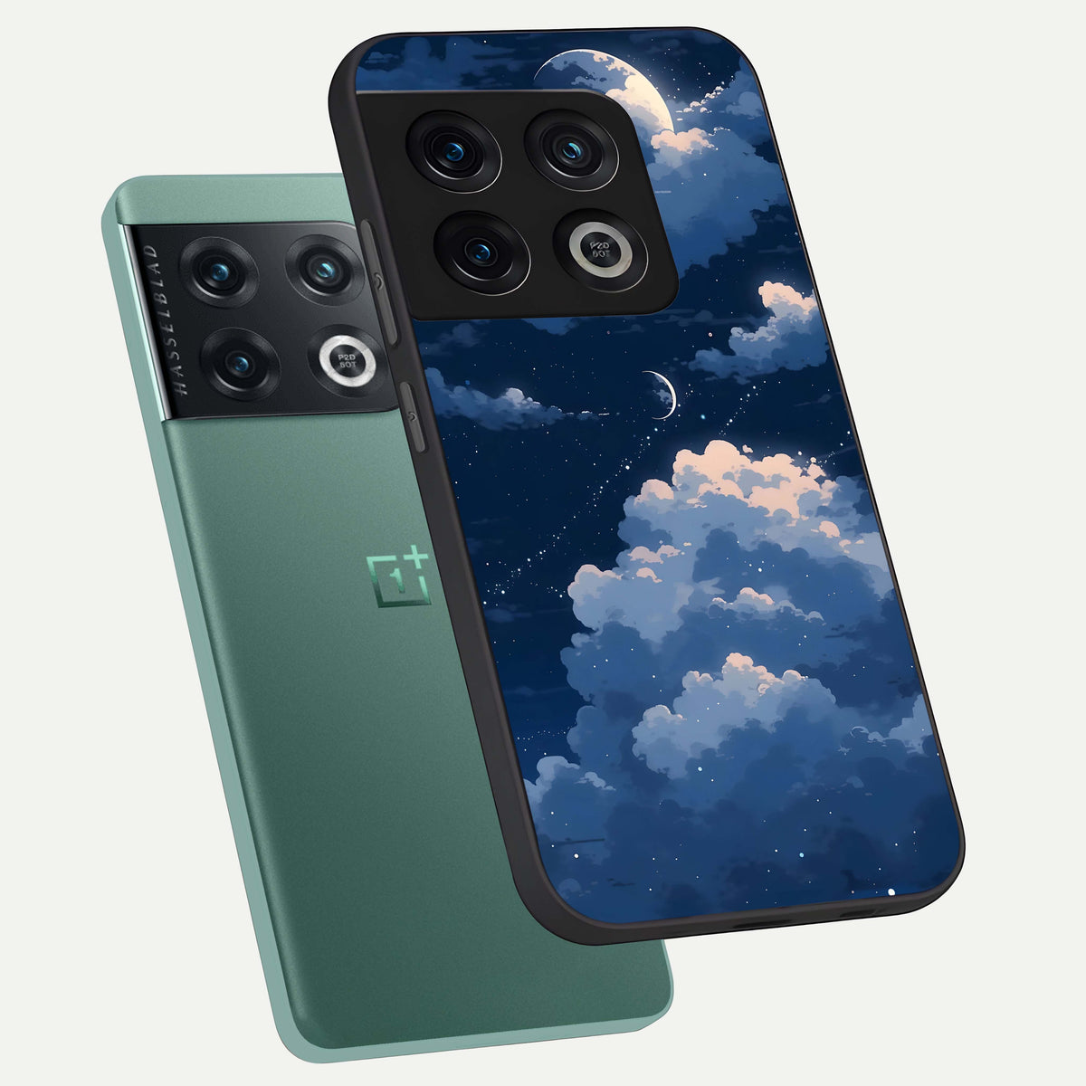  Moon Dream Haze phone case For OnePlus 10 Pro showing premium glass back cover with detailed artwork