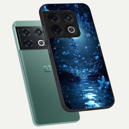  Moonlight Petal Dream phone case For OnePlus 10 Pro showing premium glass back cover with detailed artwork