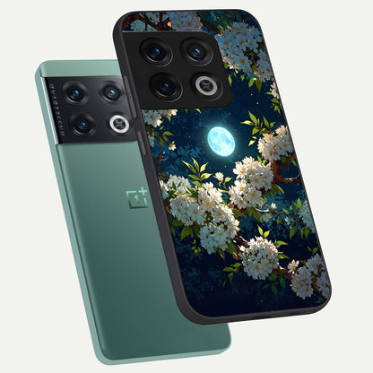  Moonlit Blossom Dream phone case For OnePlus 10 Pro showing premium glass back cover with detailed artwork