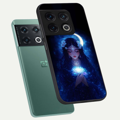  Mystic Moon Queen phone case For OnePlus 10 Pro showing premium glass back cover with detailed artwork