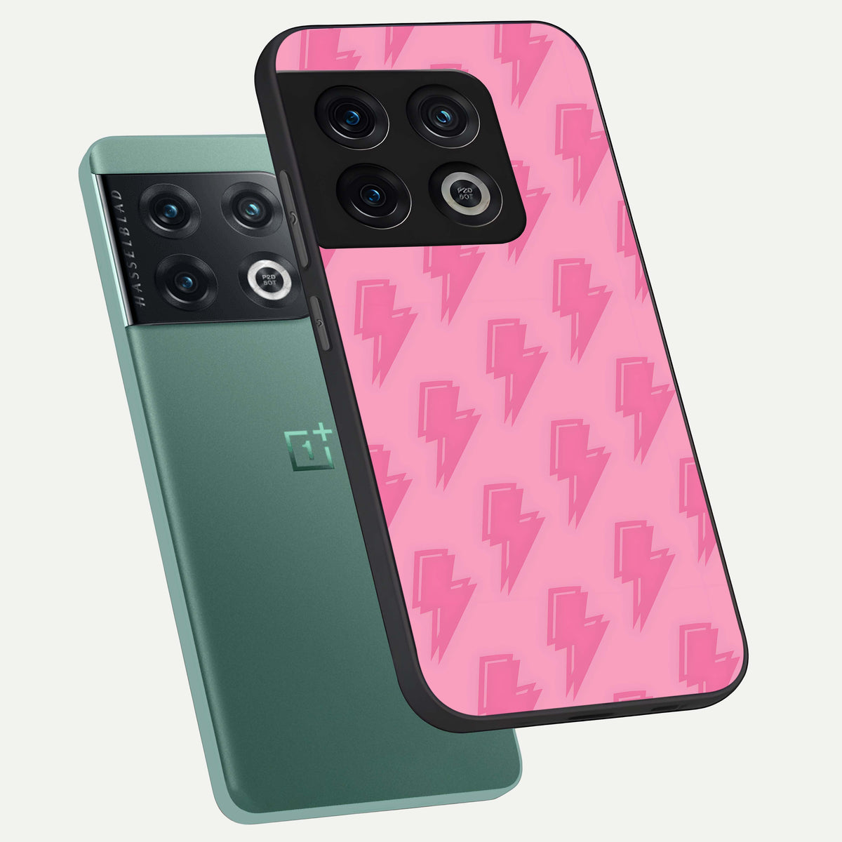  Pink Moo Magic phone case For OnePlus 10 Pro showing premium glass back cover with detailed artwork