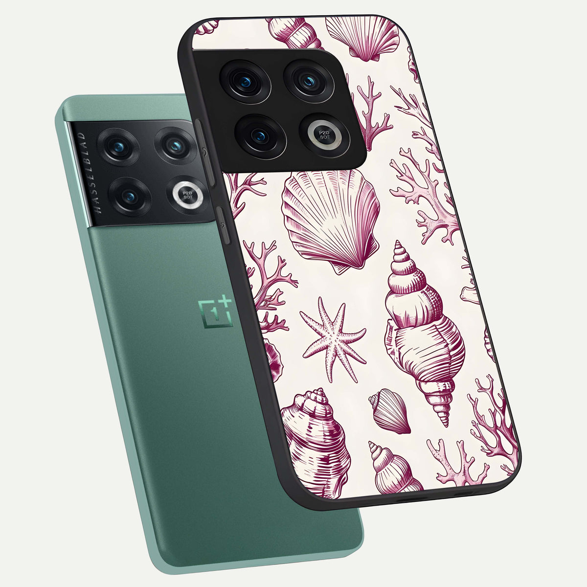  Pink Power Sparks phone case For OnePlus 10 Pro showing premium glass back cover with detailed artwork