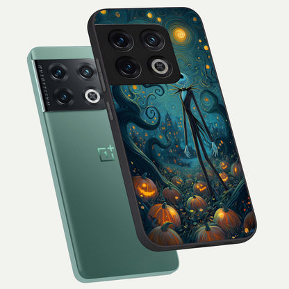  Pumpkin Moonlight Tale phone case For OnePlus 10 Pro showing premium glass back cover with detailed artwork