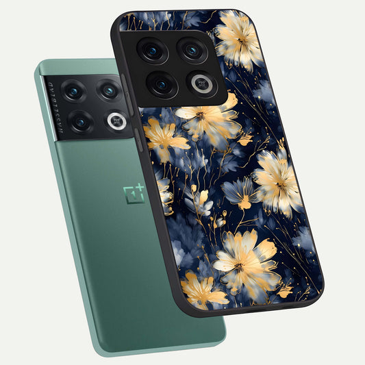  Royal Petal Dream phone case For OnePlus 10 Pro showing premium glass back cover with detailed artwork