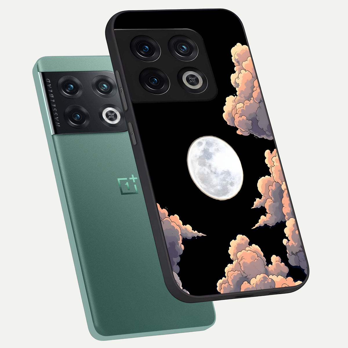  Shade Cloud Moon phone case For OnePlus 10 Pro showing premium glass back cover with detailed artwork