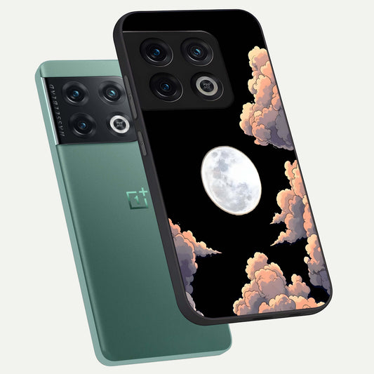  Shade Cloud Moon phone case For OnePlus 10 Pro showing premium glass back cover with detailed artwork