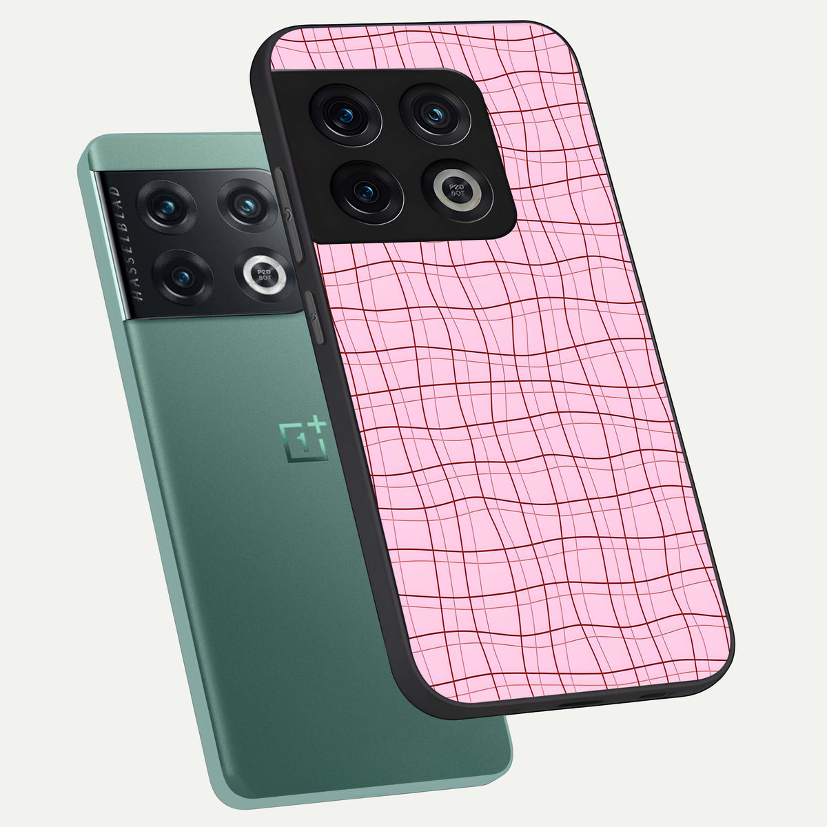 Soft Grid Bliss phone case For OnePlus 10 Pro showing premium glass back cover with detailed artwork