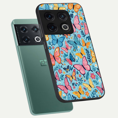  Spring Wing Garden phone case For OnePlus 10 Pro showing premium glass back cover with detailed artwork
