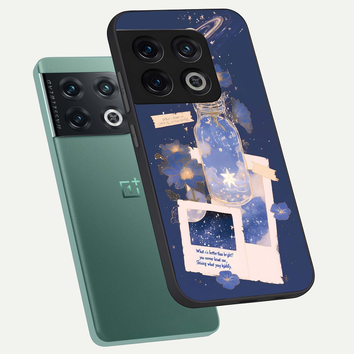  Starlit Cosmic Jar phone case For OnePlus 10 Pro showing premium glass back cover with detailed artwork