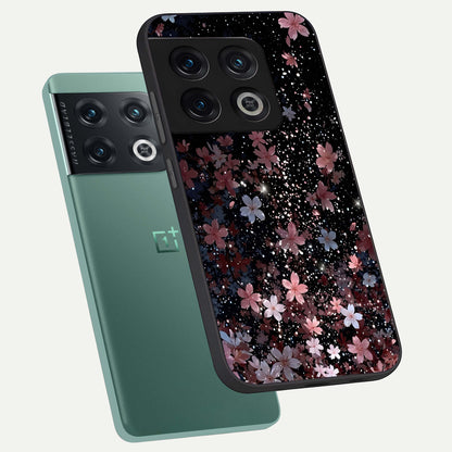  Starlit Flower Dreams phone case For OnePlus 10 Pro showing premium glass back cover with detailed artwork