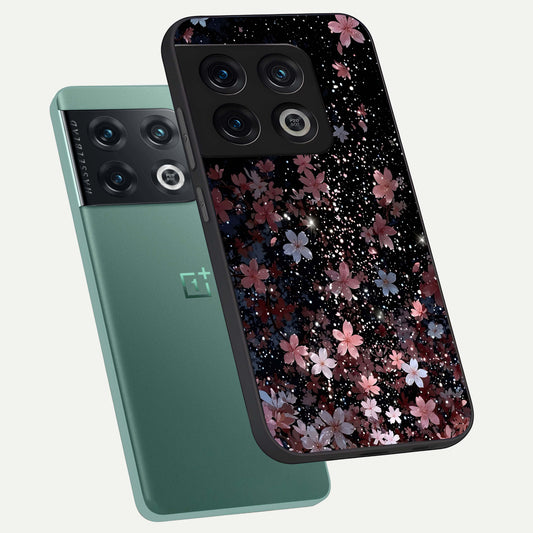  Starlit Flower Dreams phone case For OnePlus 10 Pro showing premium glass back cover with detailed artwork