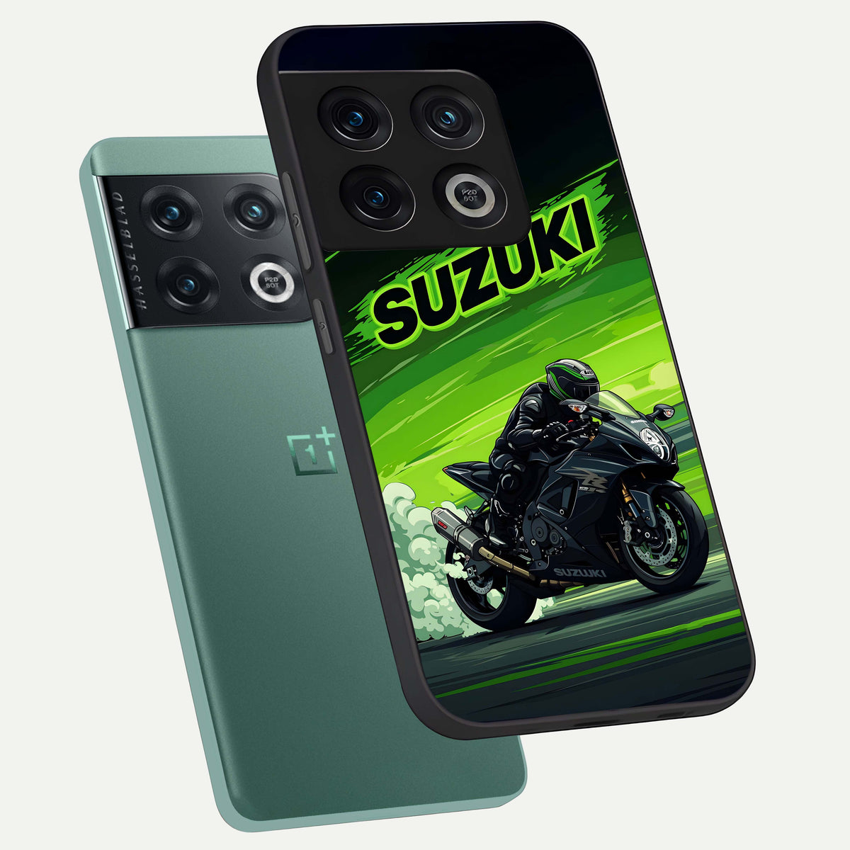  Suzuki Speed Beast phone case For OnePlus 10 Pro showing premium glass back cover with detailed artwork