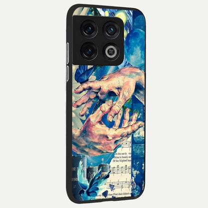  Aesthetic Divider back cover For OnePlus 10 Pro slim fit glass case with vibrant aesthetic design