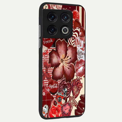  Aesthetic Little Freak back cover For OnePlus 10 Pro slim fit glass case with vibrant aesthetic design