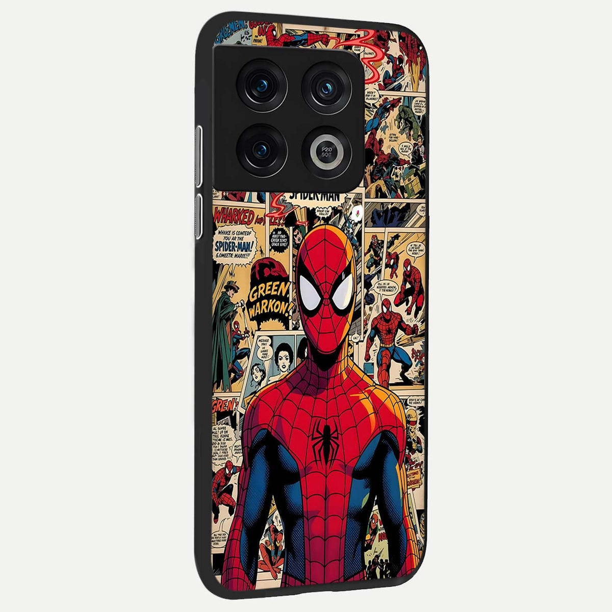  Aesthetic Spider back cover For OnePlus 10 Pro slim fit glass case with vibrant aesthetic design