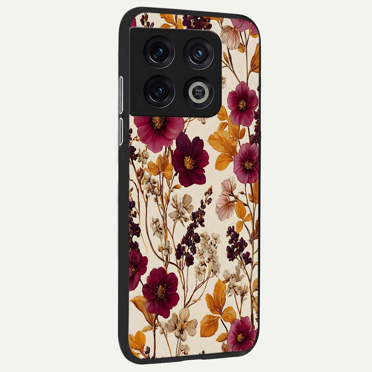  Autumn Wine Bloom back cover For OnePlus 10 Pro slim fit glass case with vibrant aesthetic design