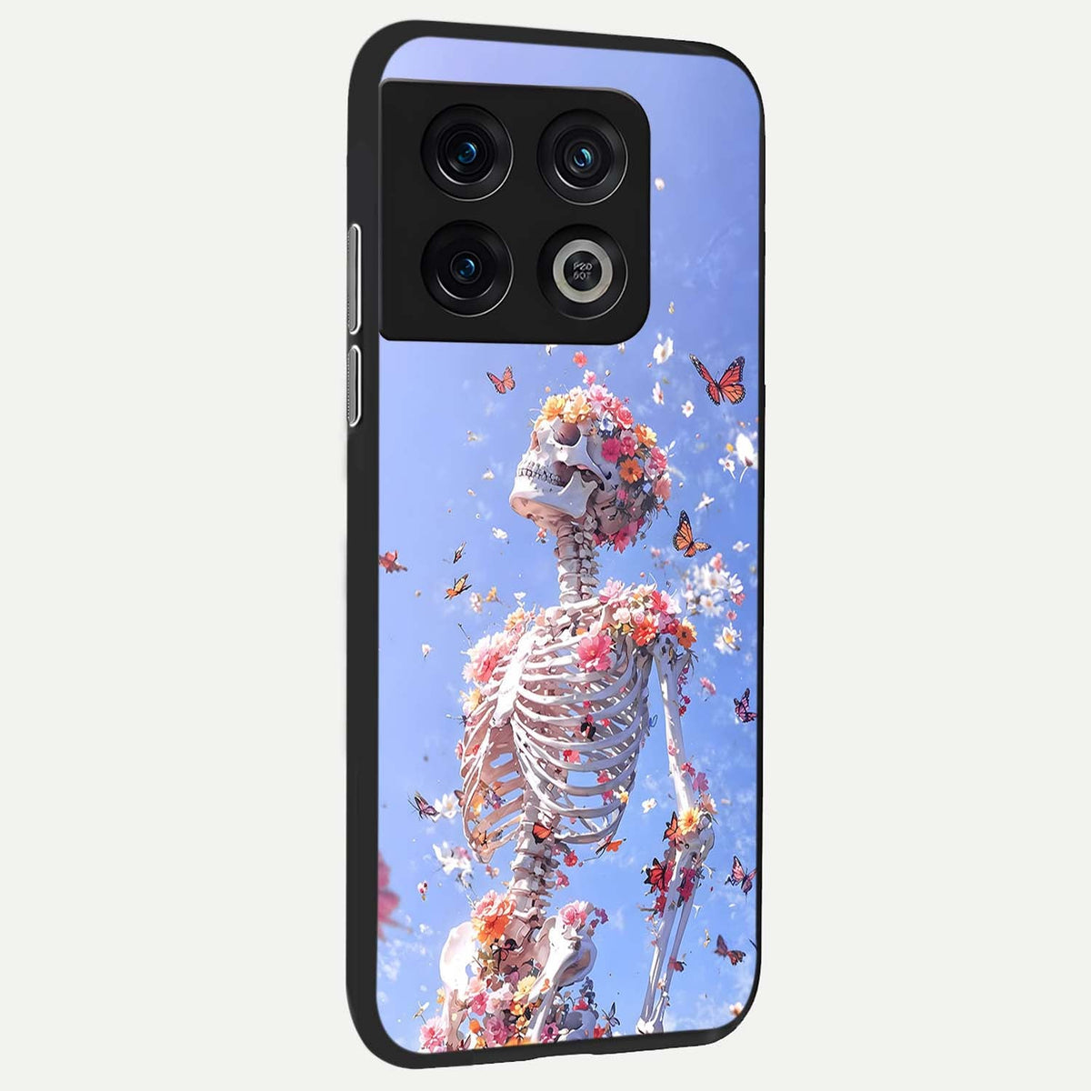  Bloom Beyond Bones back cover For OnePlus 10 Pro slim fit glass case with vibrant aesthetic design