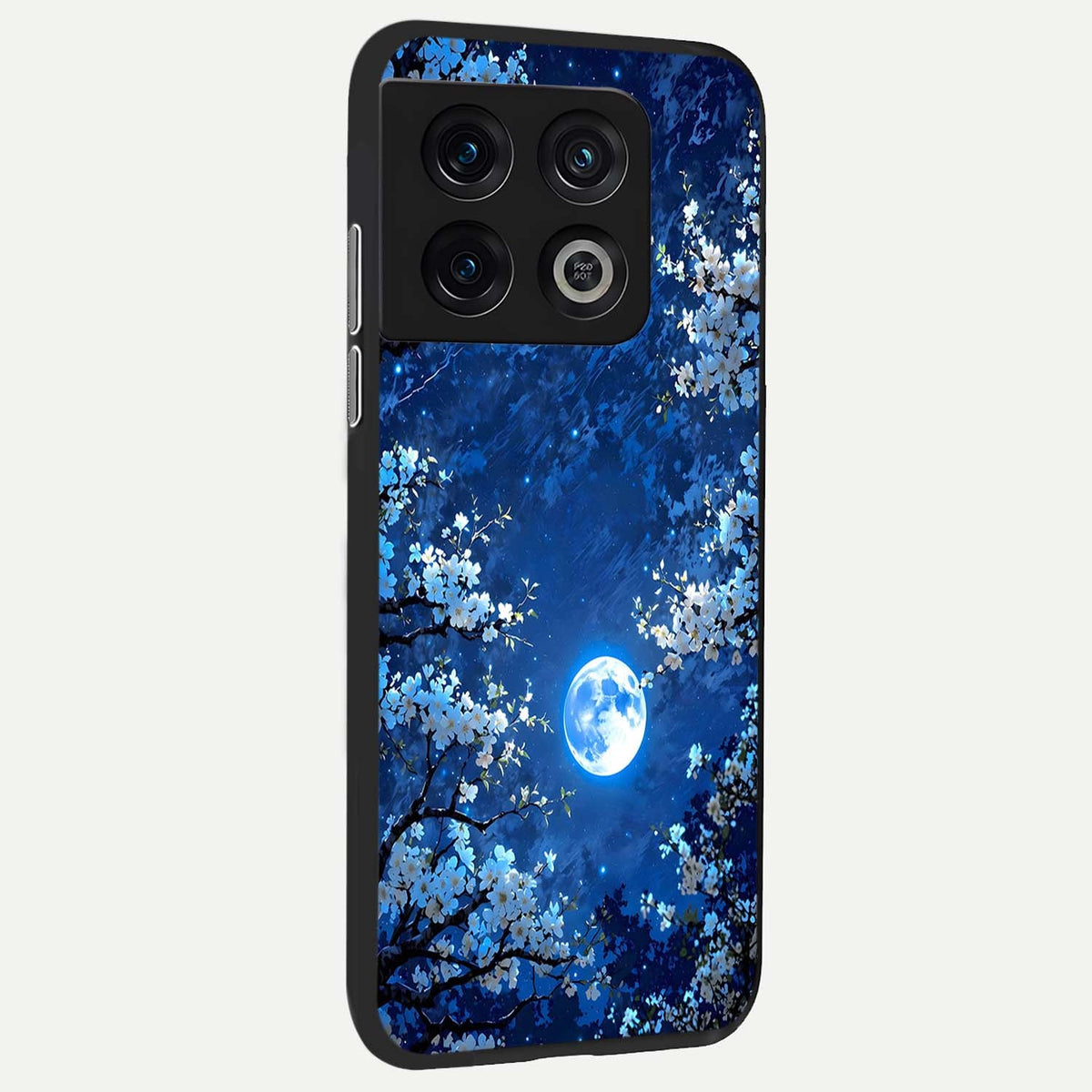  Blossom Moonlight Sky back cover For OnePlus 10 Pro slim fit glass case with vibrant aesthetic design