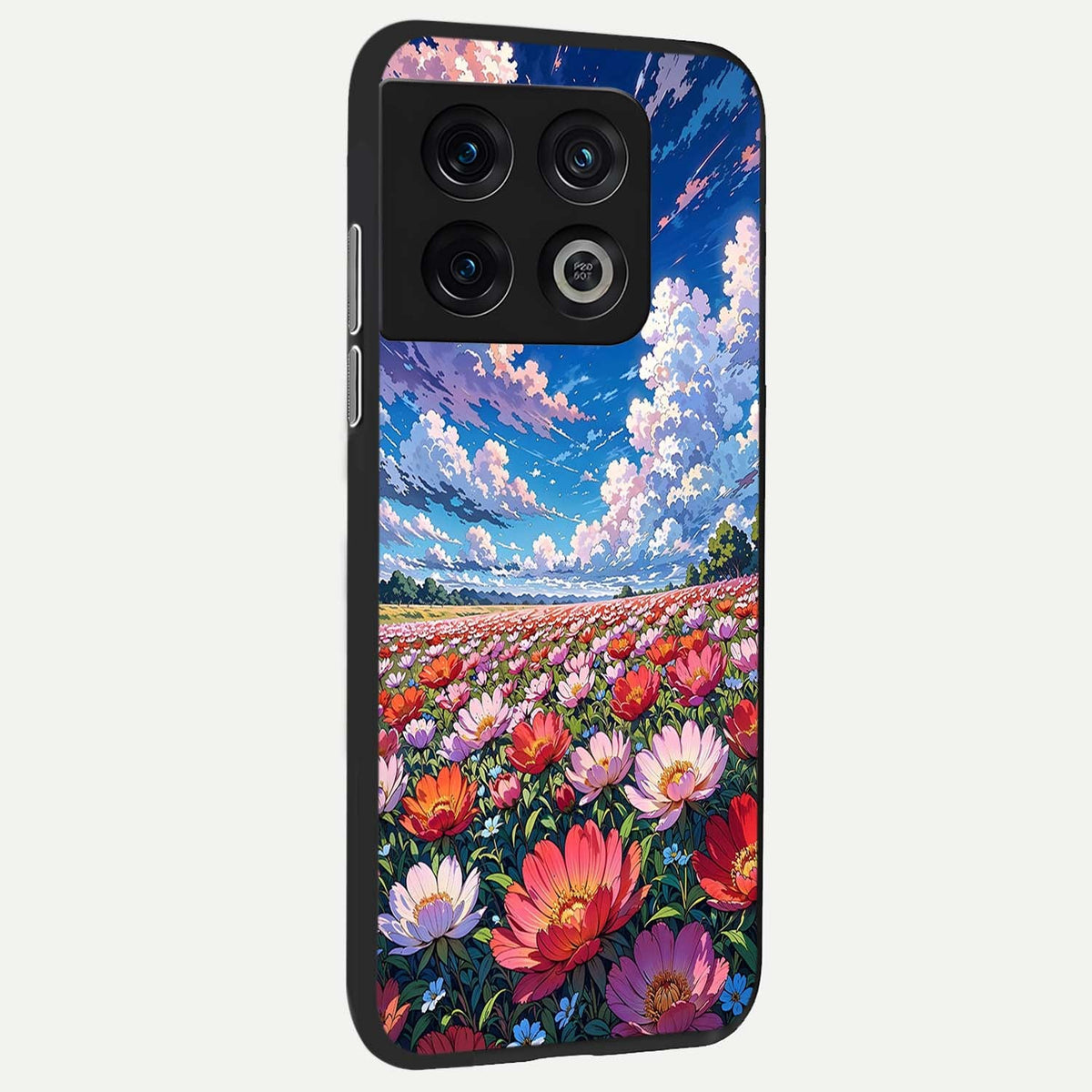  Blossom Sky Field back cover For OnePlus 10 Pro slim fit glass case with vibrant aesthetic design