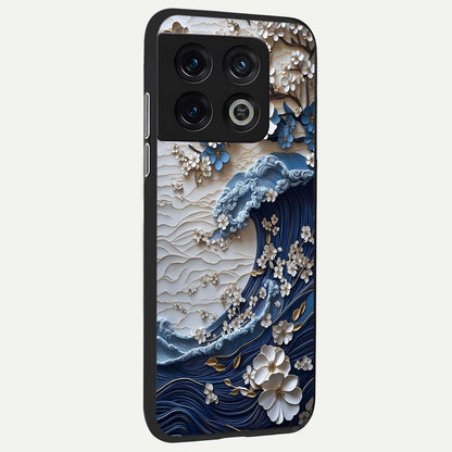  Blossom Wave Art back cover For OnePlus 10 Pro slim fit glass case with vibrant aesthetic design