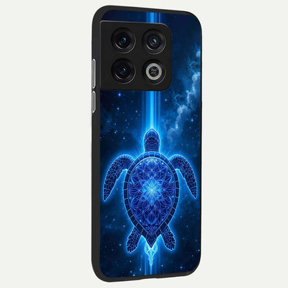  Blue Galaxy Turtle back cover For OnePlus 10 Pro slim fit glass case with vibrant aesthetic design