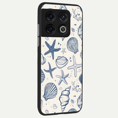  Blue Ocean Outline back cover For OnePlus 10 Pro slim fit glass case with vibrant aesthetic design