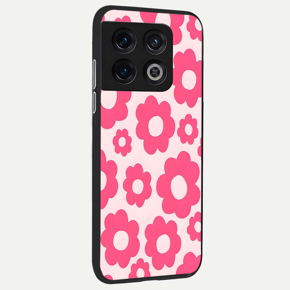  Blush Flower Pop back cover For OnePlus 10 Pro slim fit glass case with vibrant aesthetic design