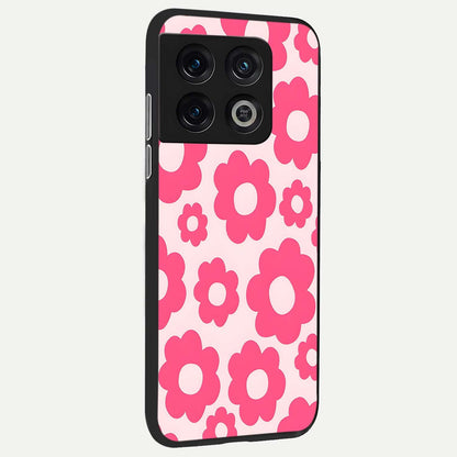  Blush Flower Pop back cover For OnePlus 10 Pro slim fit glass case with vibrant aesthetic design