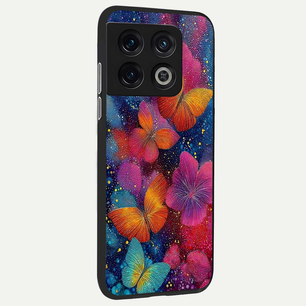  Butterfly Dream Mist back cover For OnePlus 10 Pro slim fit glass case with vibrant aesthetic design