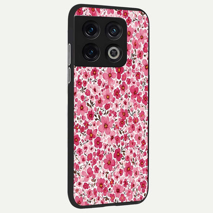  Cherry Blossom Charm back cover For OnePlus 10 Pro slim fit glass case with vibrant aesthetic design