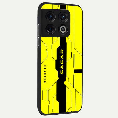  Circuit CYBERPUNK Custom Name back cover For OnePlus 10 Pro slim fit glass case with vibrant aesthetic design