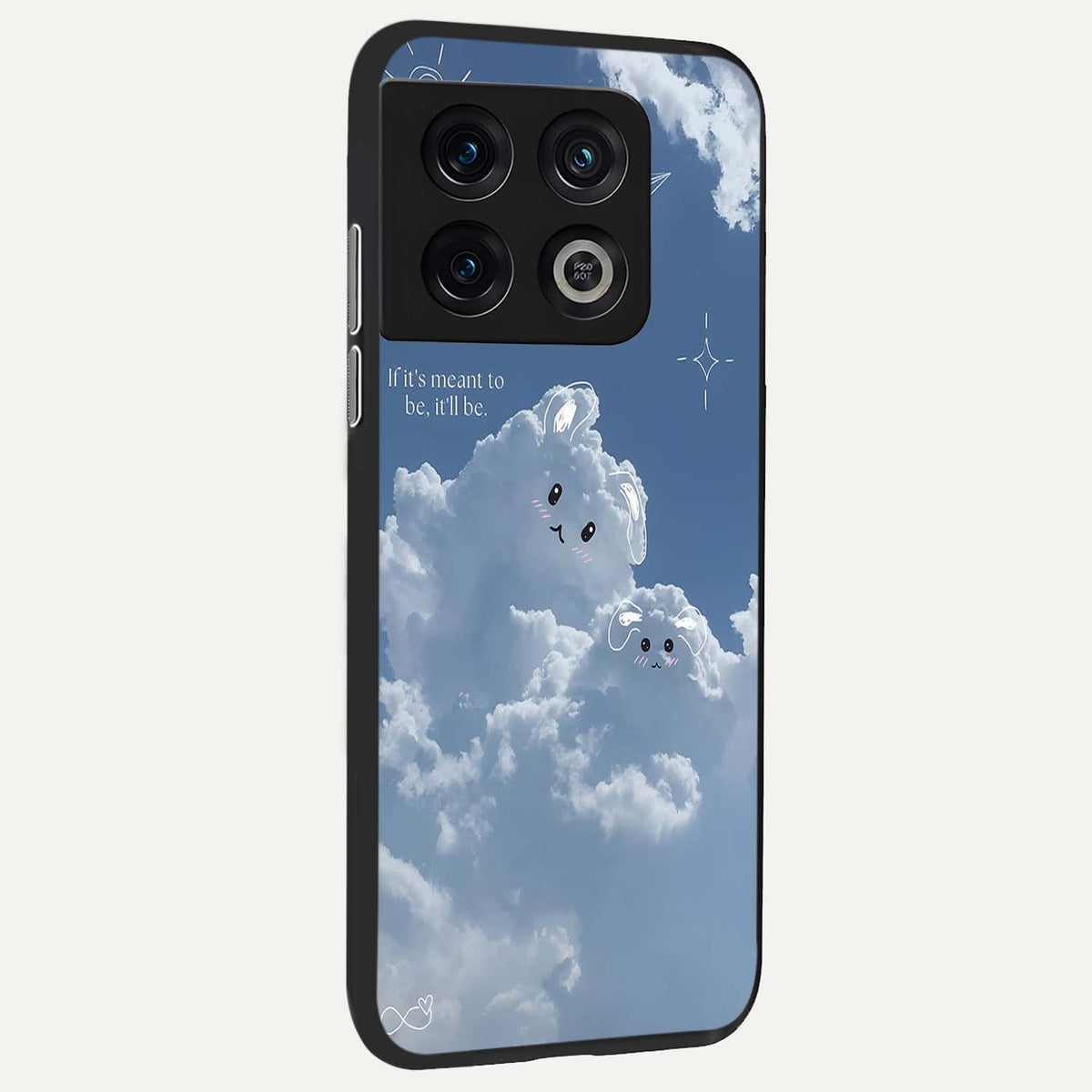 Cloud Bunny Dreams back cover For OnePlus 10 Pro slim fit glass case with vibrant aesthetic design