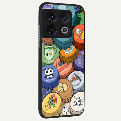  Coins Patterns back cover For OnePlus 10 Pro slim fit glass case with vibrant aesthetic design