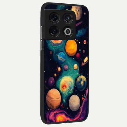  Cosmic Planet Journey back cover For OnePlus 10 Pro slim fit glass case with vibrant aesthetic design
