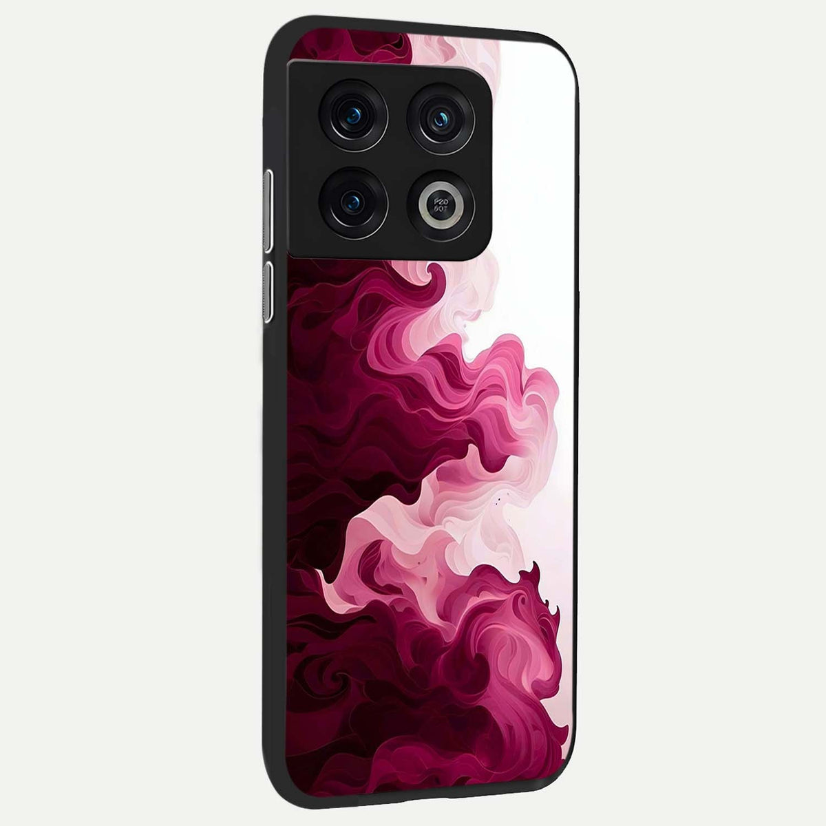  Crimson Wave Flow back cover For OnePlus 10 Pro slim fit glass case with vibrant aesthetic design